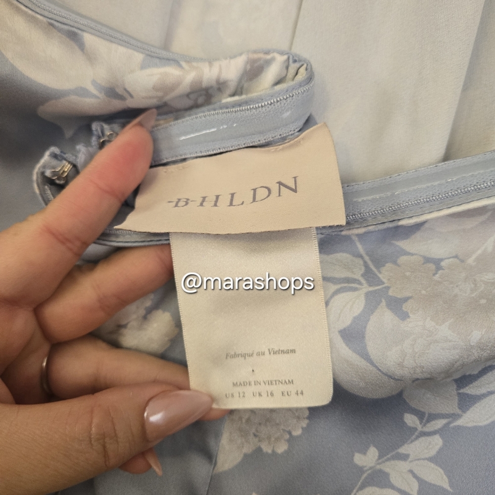 BHLDN Ruby Twist Halter Satin Gown - Picture 5 of 6